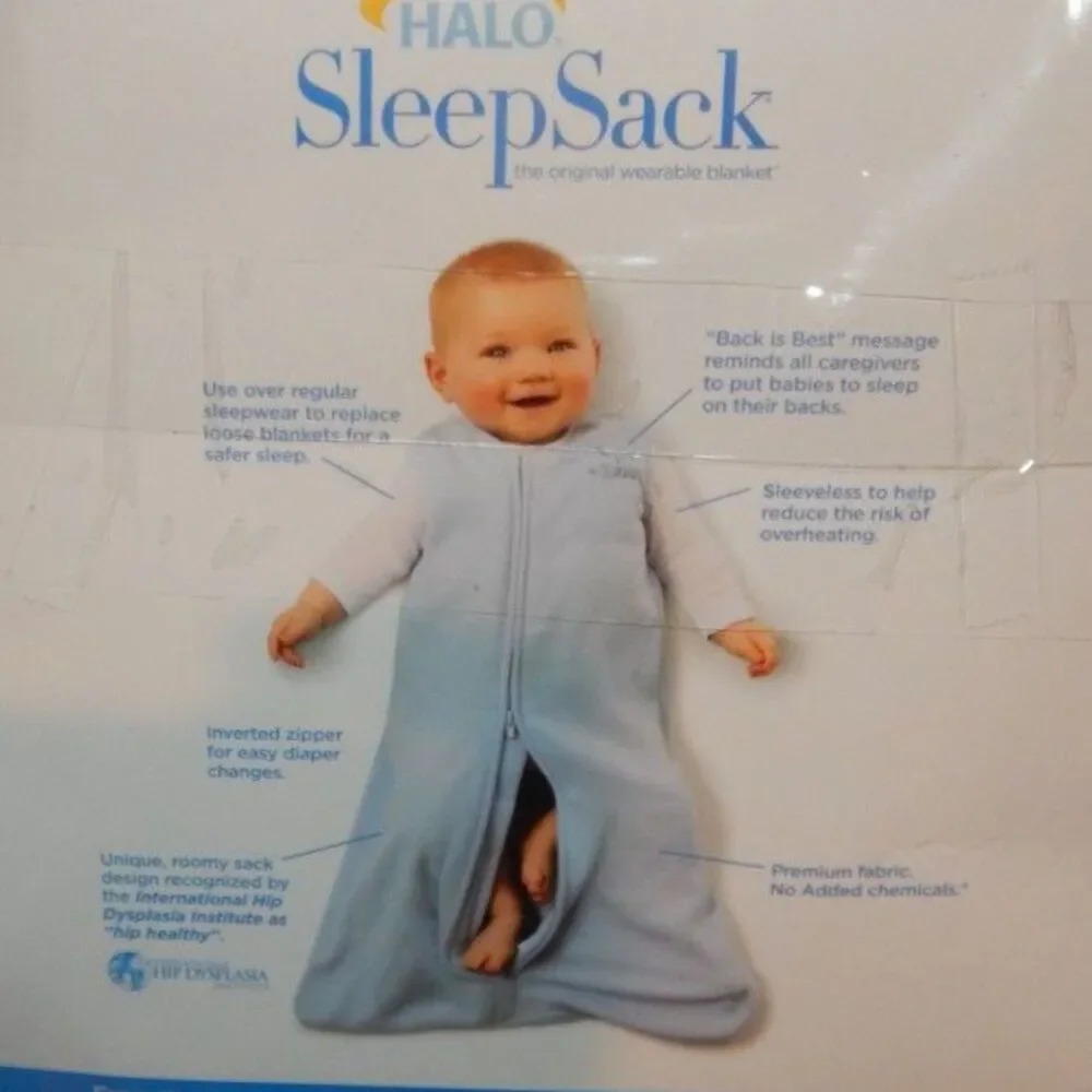 New HALO SleepSack Micro-Fleece Wearable Blanket Cream Large 12-18M 22-28lbs
